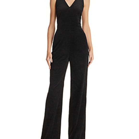 PAIGE Sienne Women's Black Velvet Corduroy Jumpsuit Size 4 - Picture 5 of 15